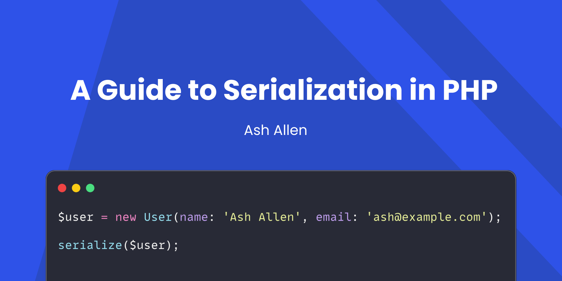 Learn about serialization and how it works in PHP. We'll discuss serialized data formats, how to use serialization in PHP, and how to write tests for your serialization logic.